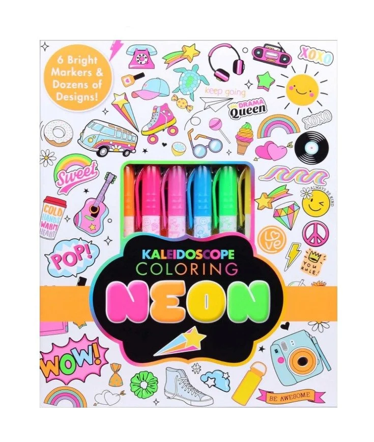 Neon Kaleidoscope Coloring Kit — Children's Boutique | Kid and